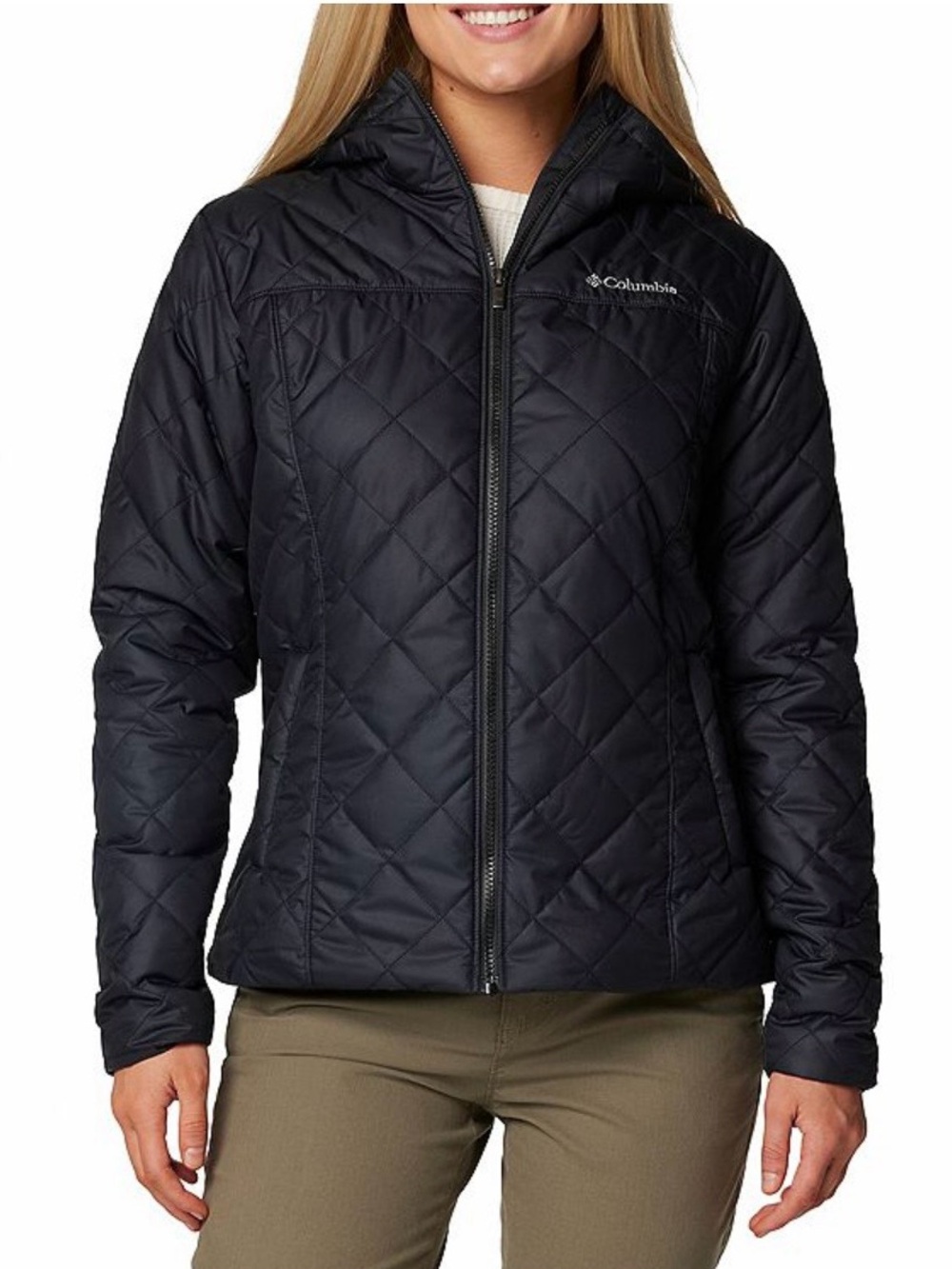 Columbia Women’s black Copper Crest II hooded jacket Size XL Warm Winter Quilted